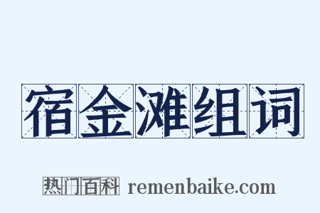 宿金滩组词是什么意思的图片